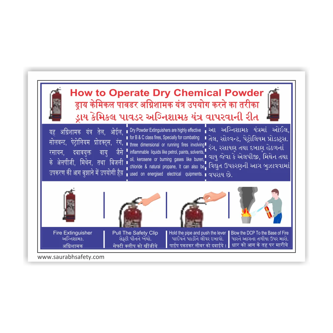 Dry Powder Fire Extinguisher Steps