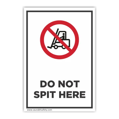 Do not spit here sign