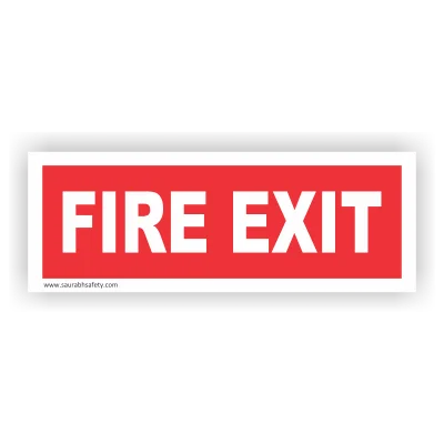 Standard Fire Exit Sign Red