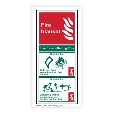 Gujarati fire risk warning label