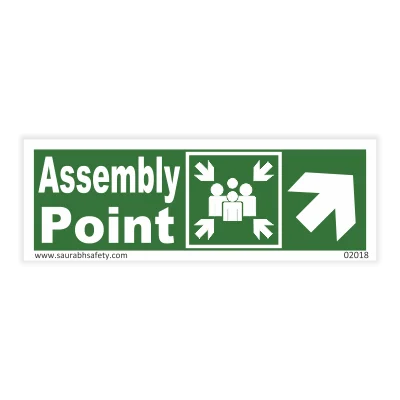 Assembly Point Sign Right Arrow