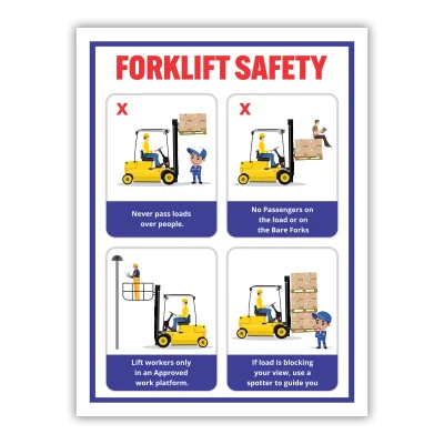 Forklift safety poster