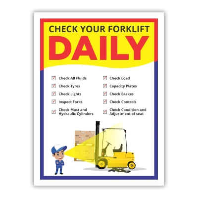 Check your forklift daily