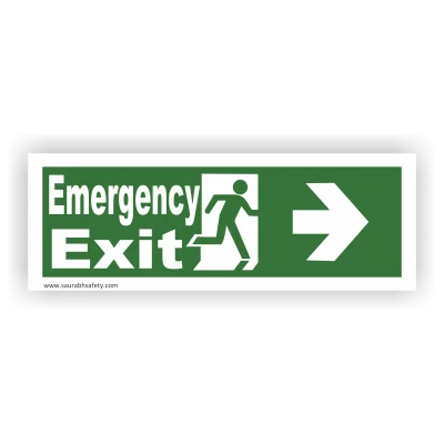 Emergency Exit Right Arrow Sign