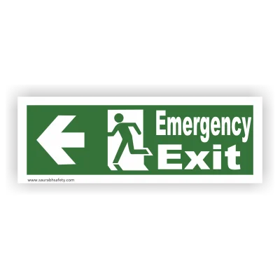 Emergency Exit Left Arrow Sign