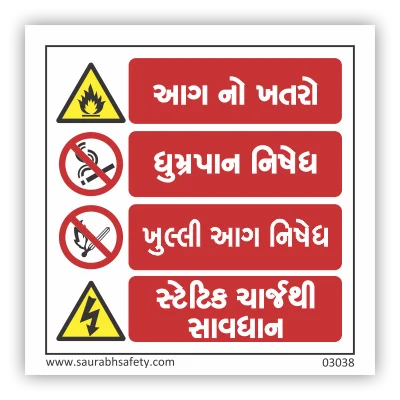 Fire risk warning Gujarati