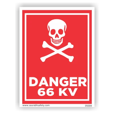 Danger 66KV High Voltage Board