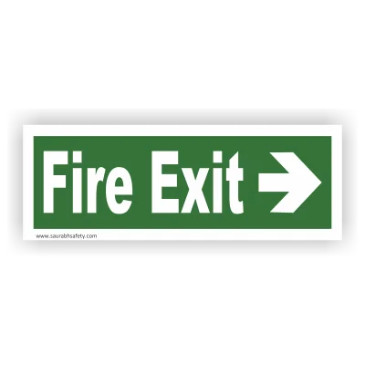 Fire Exit Right Arrow Label