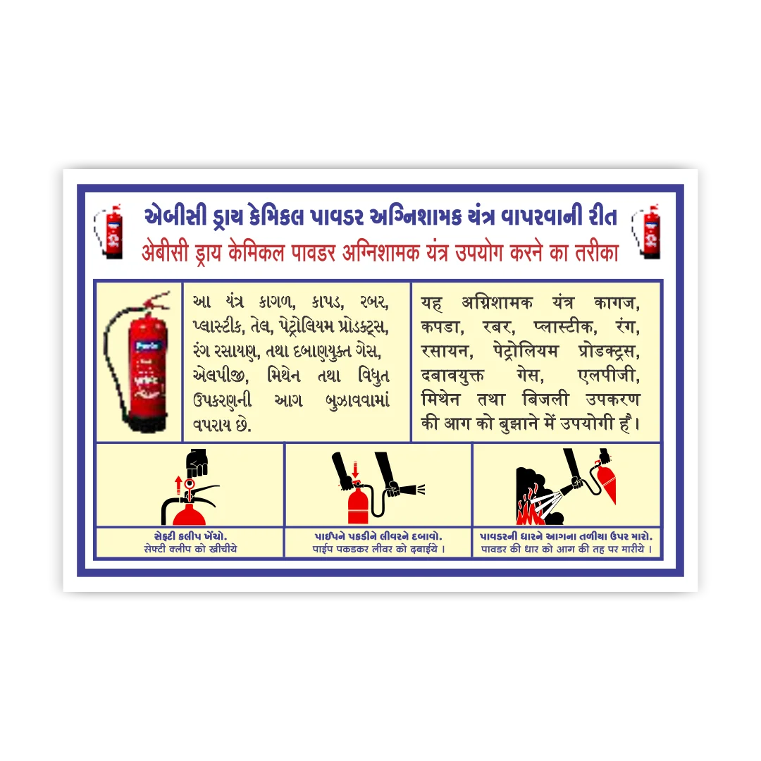 ABC Dry Chemical Powder Instructions