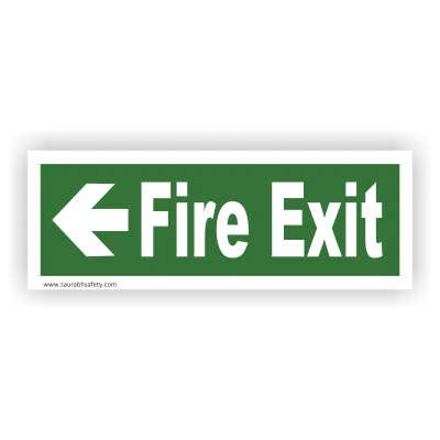 Fire Exit Left Arrow Label
