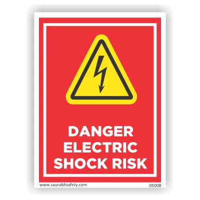 Danger Electric Shock Risk Sign