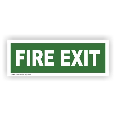 Standard Fire Exit Sign Green